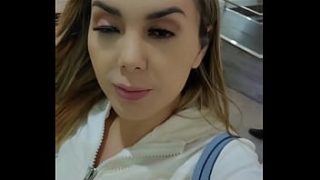 Pantyless and flashing my wet pussy at Larcomar