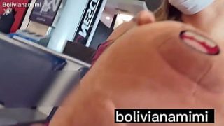 Pantyless and sticky at Congonhas Airport Full video on bolivianamimi.tv