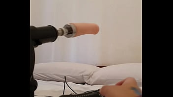 Mimi moans wildly as the sex machine makes her squirt hard