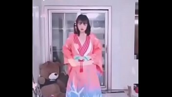 Sexy Asian college girl strips and plays with herself