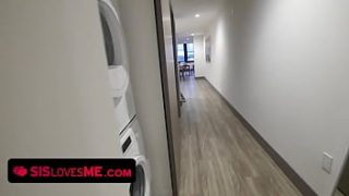 Petite blonde teen Elizabeth Jolie gets drilled by her stepbro