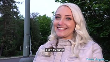 Horny tourist Helena Moeller craves thick Czech dick in public