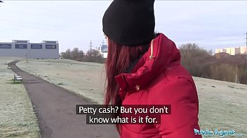 Public Agent Jessica Red trades cash for steamy car action