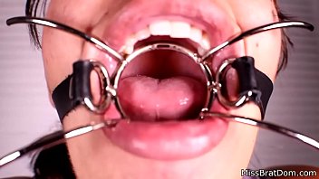 Gagged and Teased with a Closeup Mouth Fetish