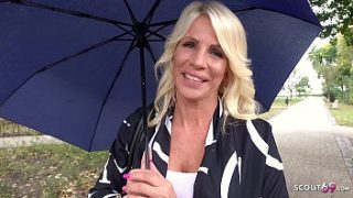 German MILF Tiffany seduced into steamy street pickup audition