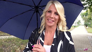 German MILF Tiffany seduced into steamy street pickup audition
