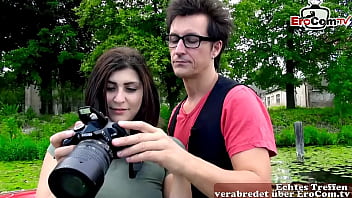 German 18yo natural teen picked up while flirting on the street