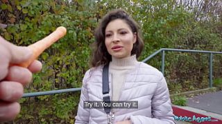 Public Agent Busty Helina Craves Huge Cock in Outdoor Blowjob and POV Action
