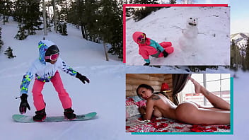 Amia Miley Craves a Snowman and a Hard Cock to Ride