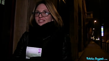 Secretary in Glasses Gets Naughty on Staircase