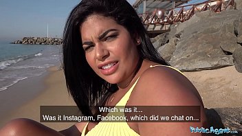 Blind Date with a Busty Latina in Public