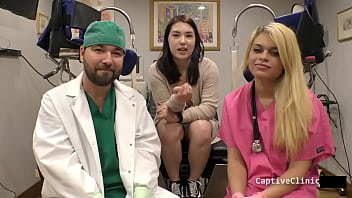 Forbidden Desires in the Clinic – Mina Moon’s Captive Pleasure with Dr. Tampa & Nurse Destiny