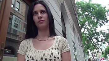 Young German teen picked up on the street and fucked raw for cash