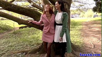 British MILF dominated by hottie in sexy stockings