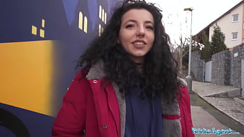 Naughty Teen Loses Bet and Takes Hard Cock in Public