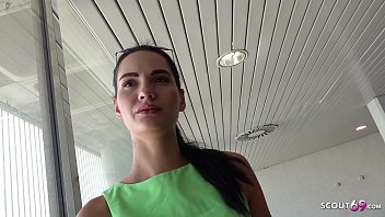 Skinny German Teen Megan Seduces Strangers for Public Sex in Casting Call