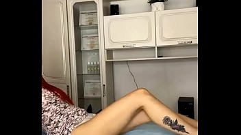 Smooth shaving for a fiery redhead’s long slender legs