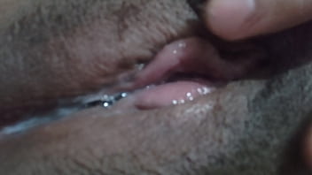 Morning shower with a fresh shaved pussy