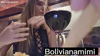 Romantic dinner in Sao Paulo with the lucky winner, full video on my channel, naughty fun after dinner with Bolivian Mimi