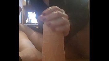 Mimi taking a huge dildo deep in her ass