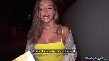 Curvy Latina rides a massive cock for Public Agent