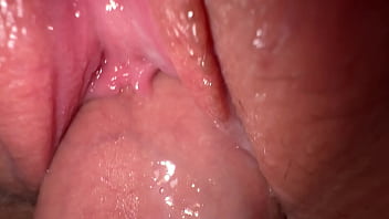 Intimate close-up pounding of tight young pussy, dripping wet creamy pleasure
