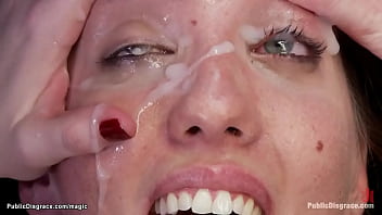 Blindfolded whore gets pounded in the street