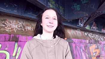 Shy German Teen Picked Up and Fucked Hard in Outdoor Casting