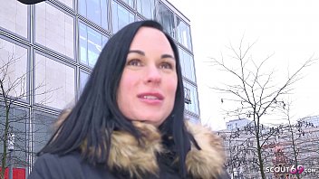 Swiss MILF Lena gets wild in a real Berlin street casting