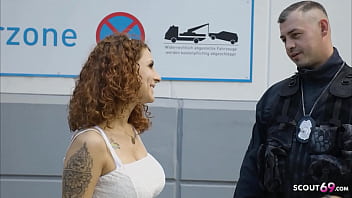 Public Sex Scandal – German Babe Mara Martinez Fucks a Cop in Risky Encounter