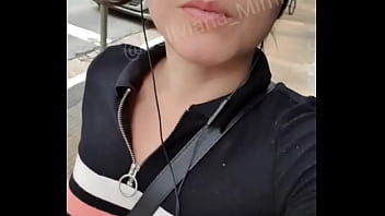 Naughty teen flashes her pussy at the doctor then shows it off in the park