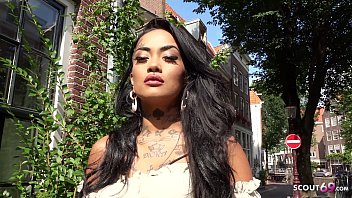 German Scout Seduces Tattooed Dutch Instagram Babe Bibi for Wild Paid Sex