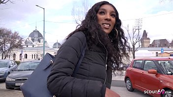 German Scout – Busty Ebony Babe Fucked Hard Until She Cums at Audition