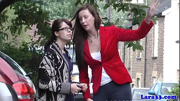 Experienced UK woman fingers naive young girl she picked up