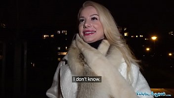 Public Agent Hot blonde with smooth shaved pussy dripping cum