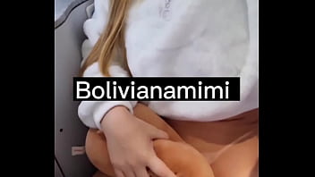 Squirting on the teddy’s face in the airplane bathroom… Watch now at bolivianamimi.tv