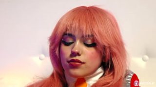 Animated beauty Rihanna Dark rides a pink vibrator to ecstasy.