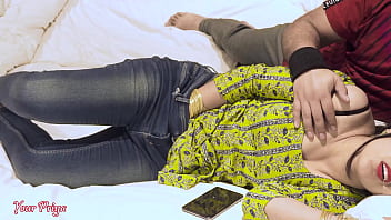 Stepsister Priya Almost Cums as Stepbro Peeps His Phone