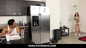 Family Pleasures – Steplusty Lucy Eagerly Serves Her Daddy’s Needs