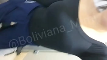 Showing her tight pussy on the plane