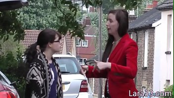Shy British teen gets fingered by seductive milf pickup