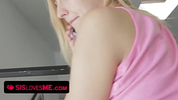 Petite teen stepsister begs for big cock