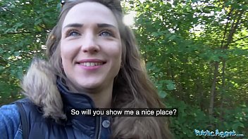 Lustful lake seduction with a wild party girl by a stranger