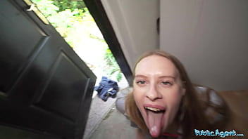 Public Agent Nikki Riddle gets her dripping pussy drilled by a massive cock in the garden shed