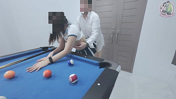 Thai Babe Mounts the Pool Table… and Takes a Rough Ride! Thai Audio