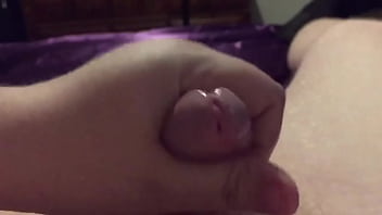 Amateur wife gives messy handjob with POV climax