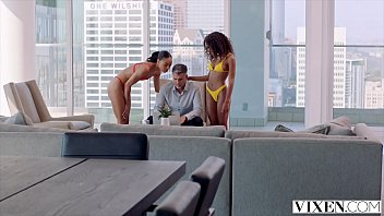 Vixen seductresses Alexis and Scarlit share their steamiest threesome