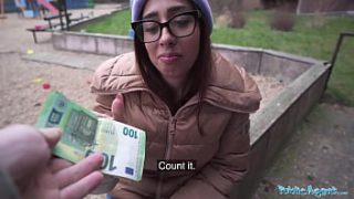 Public Agent Ale Danger shows off her incredible deepthroat skills on a massive cock