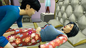 Stepson seduces his Japanese mom in steamy post-bath taboo encounter