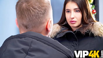Naughty brunette gets wild with sneaky debt collector in steamy 4K encounter